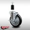 Service Caster 5'' SS Black Poly Swivel 1-3/8'' Expanding Stem Caster with Brake SCC-SSEX20S514-PPUB-BLK-TLB-138 - alternate 2